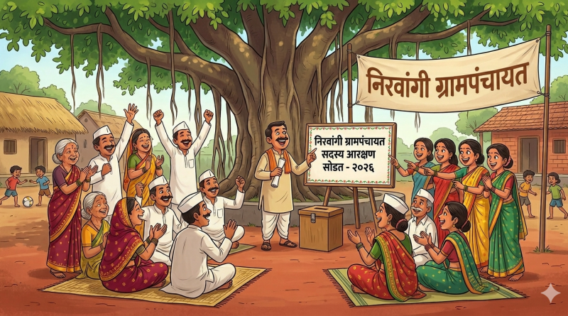 निरवांगी ग्रामपंचायत आरक्षण सोडत जाहीर; वॉर्डनिहाय आरक्षणामुळे इच्छुकांची धाकधूक वाढली!
